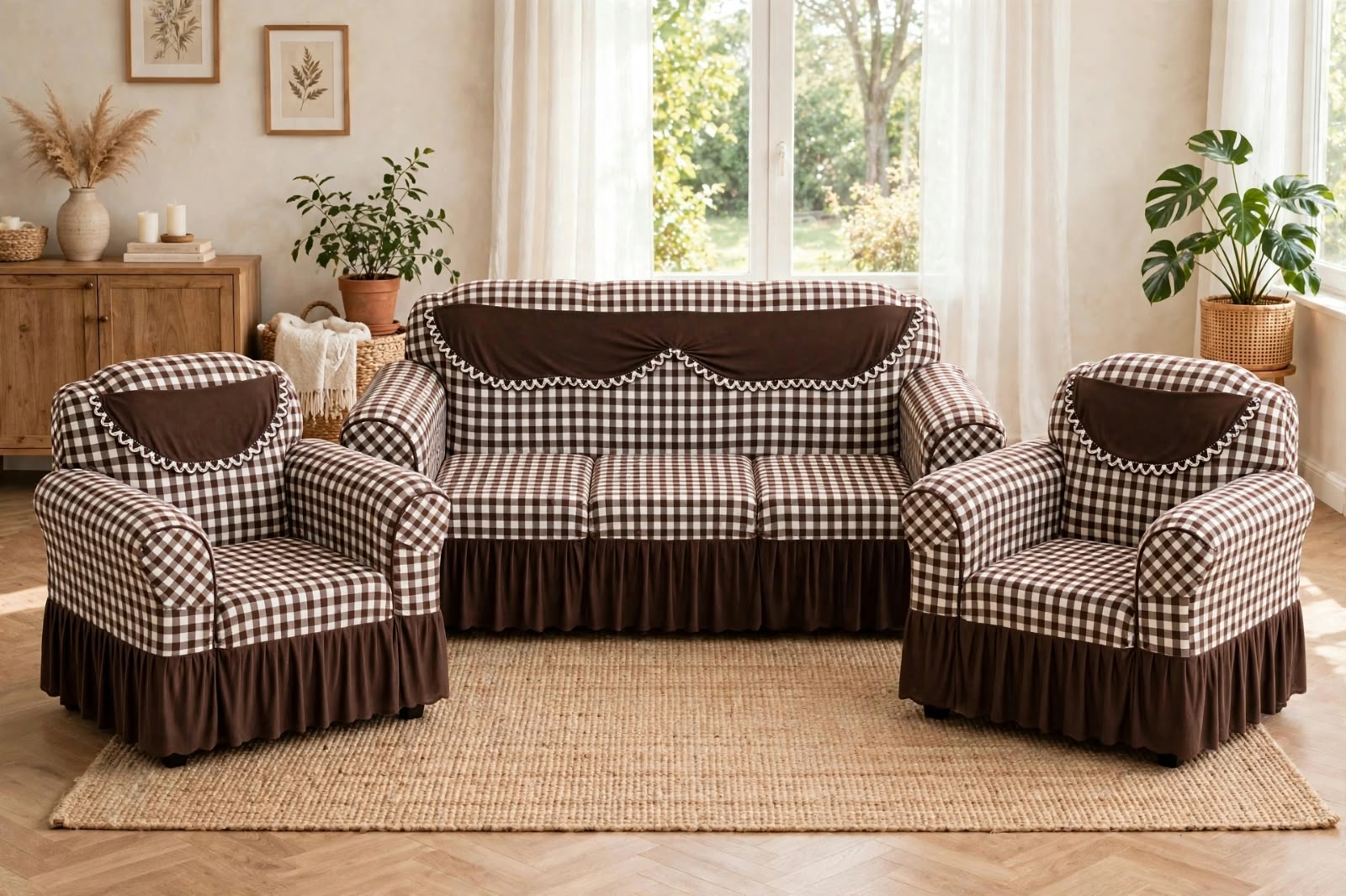 Premium Throw Pillow covers, Table covers and High Quality Elastic Loose Sofa Covers -Stretchable Material.