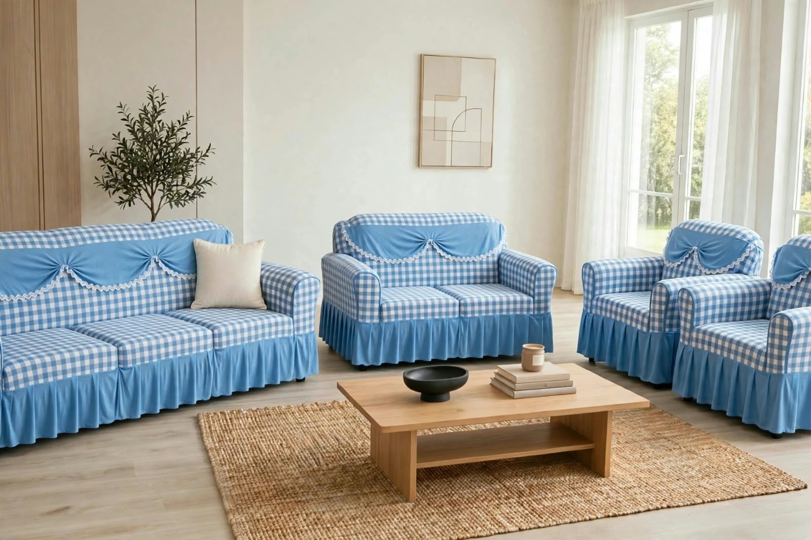 Premium Throw Pillow covers, Table covers and High Quality Elastic Loose Sofa Covers -Stretchable Material.
