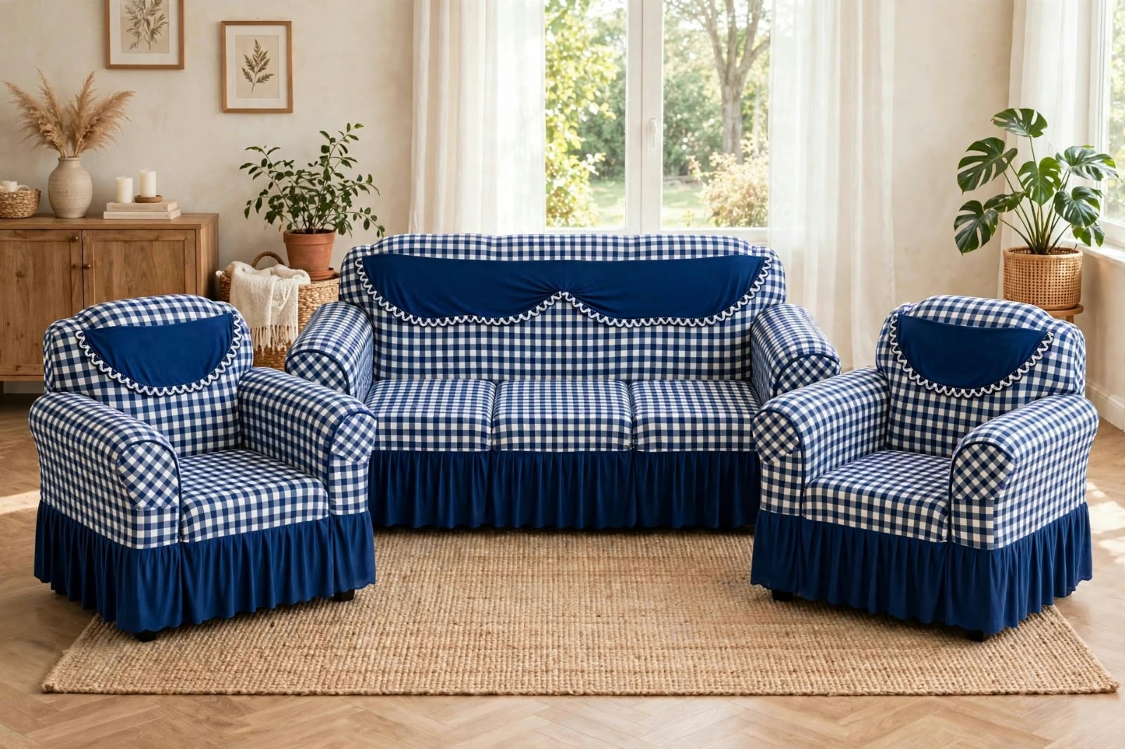 Premium Throw Pillow covers, Table covers and High Quality Elastic Loose Sofa Covers -Stretchable Material.