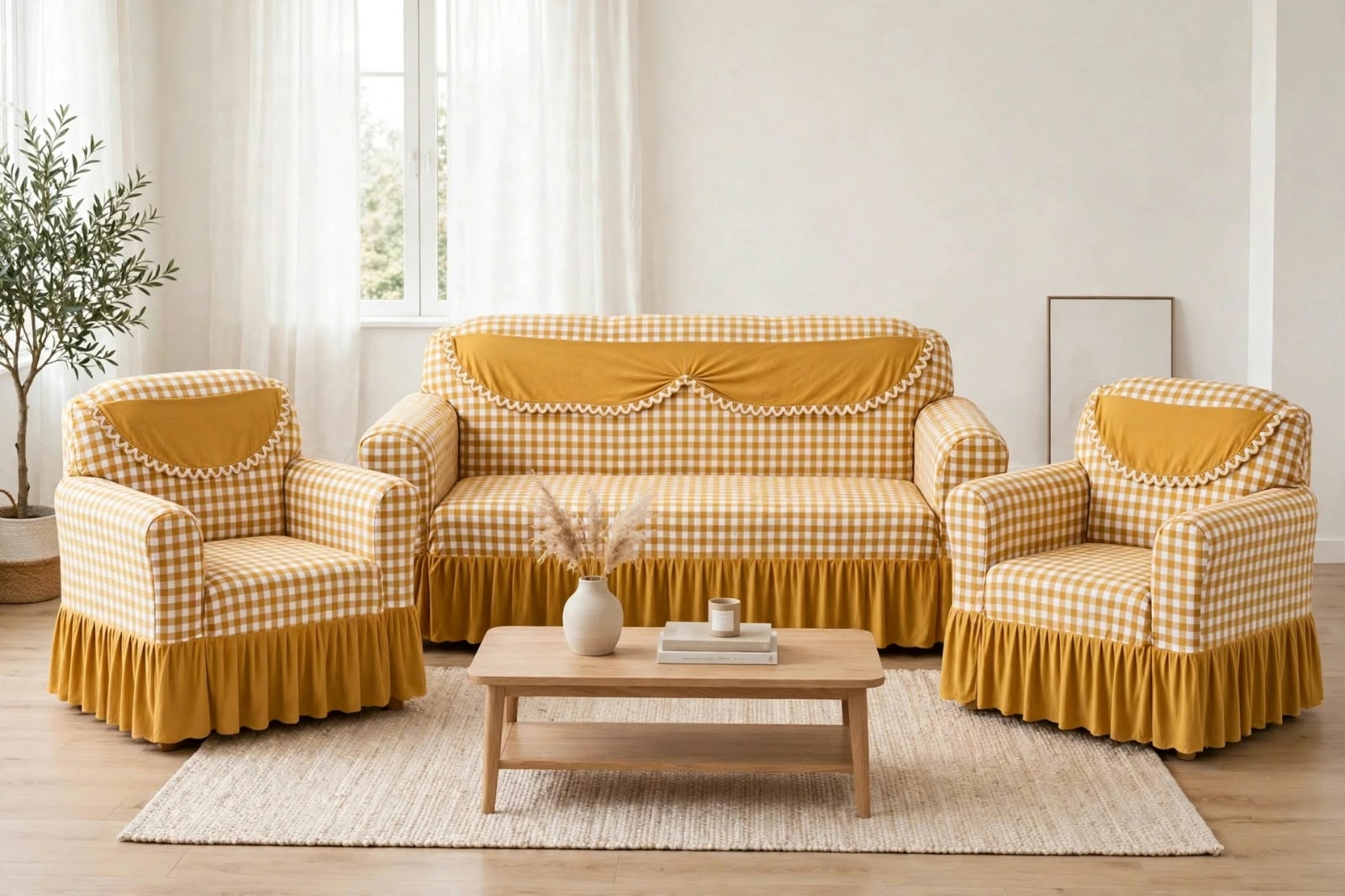 Premium Throw Pillow covers, Table covers and High Quality Elastic Loose Sofa Covers -Stretchable Material.