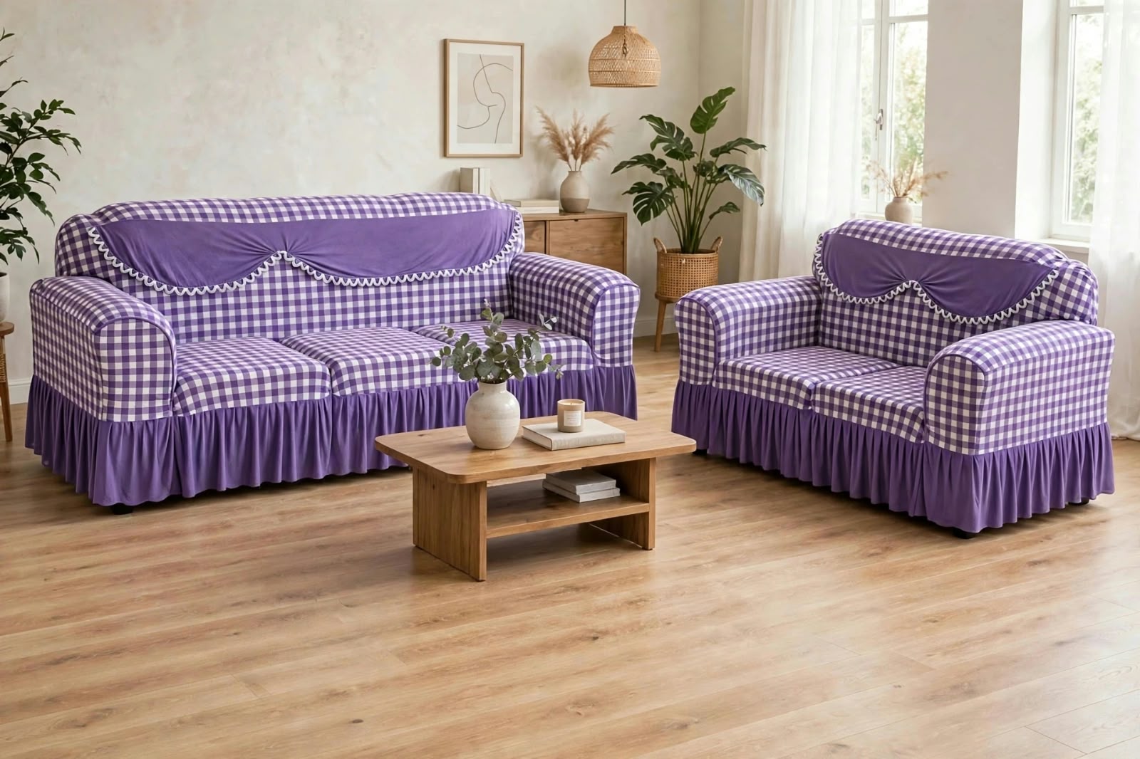 Premium Throw Pillow covers, Table covers and High Quality Elastic Loose Sofa Covers -Stretchable Material.