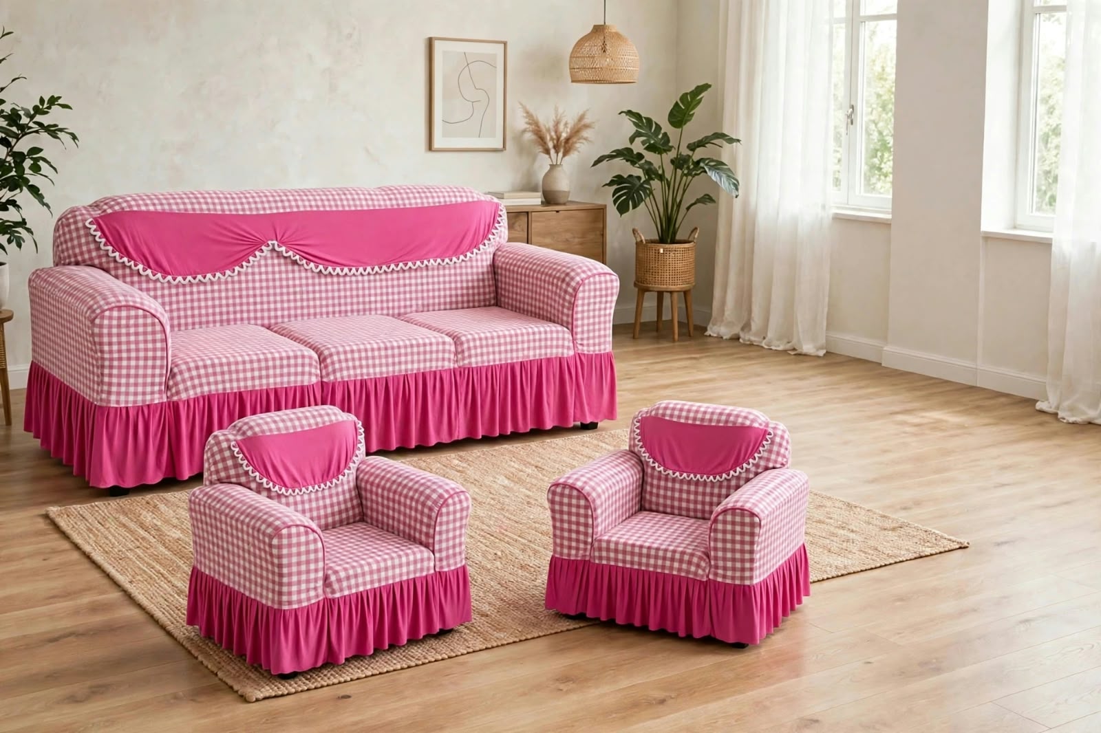 Premium Throw Pillow covers, Table covers and High Quality Elastic Loose Sofa Covers -Stretchable Material.