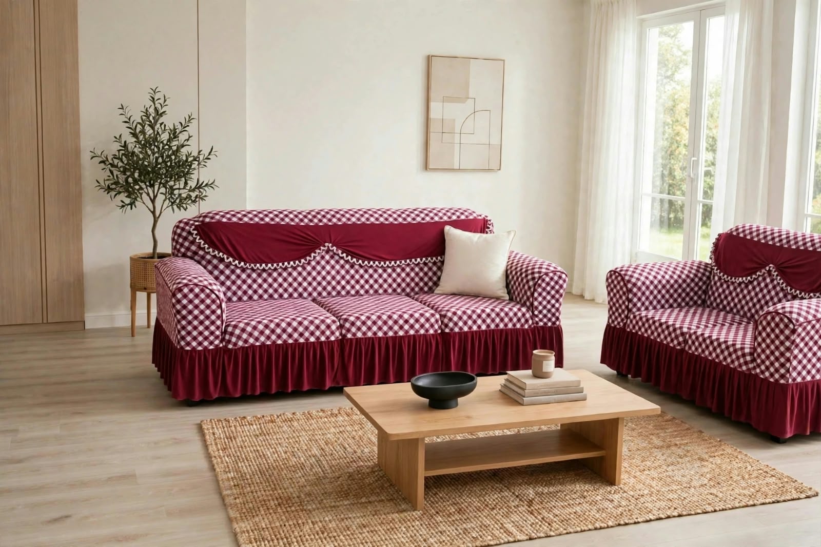 Premium Throw Pillow covers, Table covers and High Quality Elastic Loose Sofa Covers -Stretchable Material.