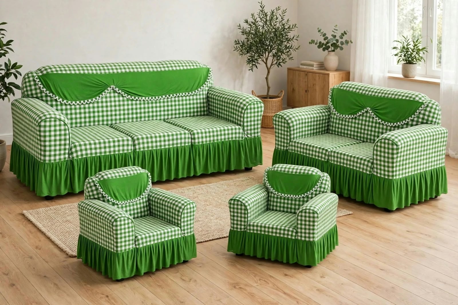 Premium Throw Pillow covers, Table covers and High Quality Elastic Loose Sofa Covers -Stretchable Material.
