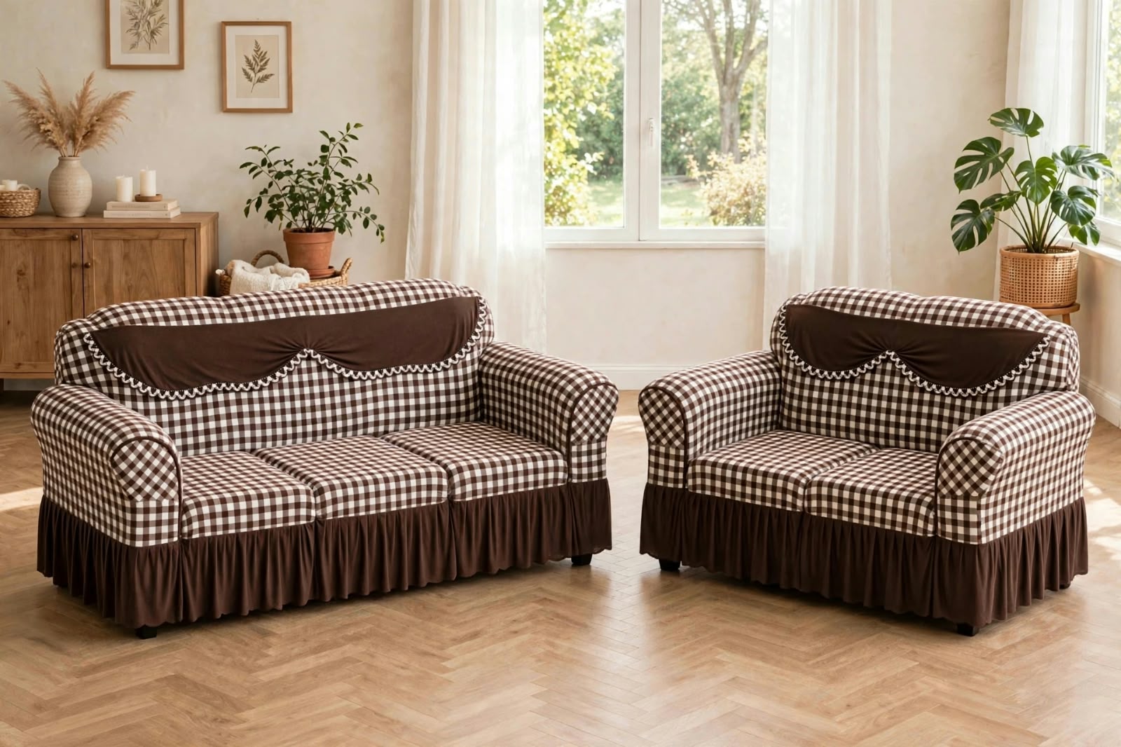 Premium Throw Pillow covers, Table covers and High Quality Elastic Loose Sofa Covers -Stretchable Material.