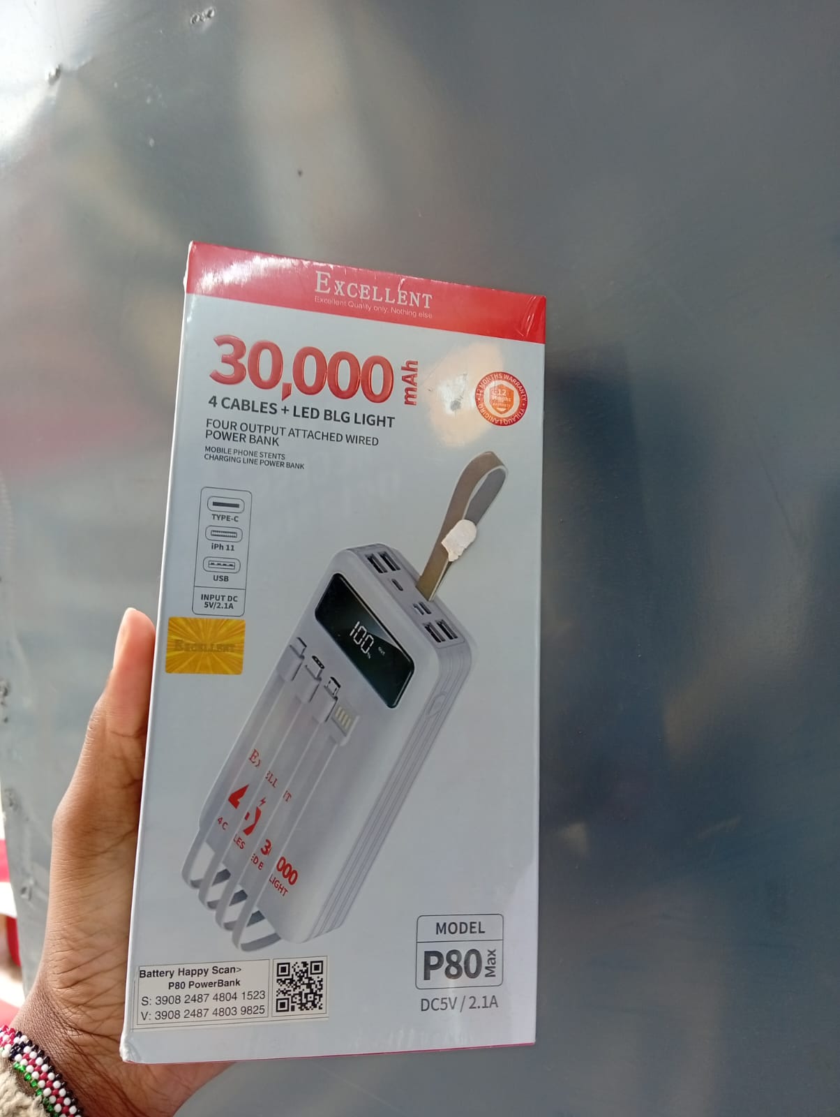 Excellent power bank;
20000mah
