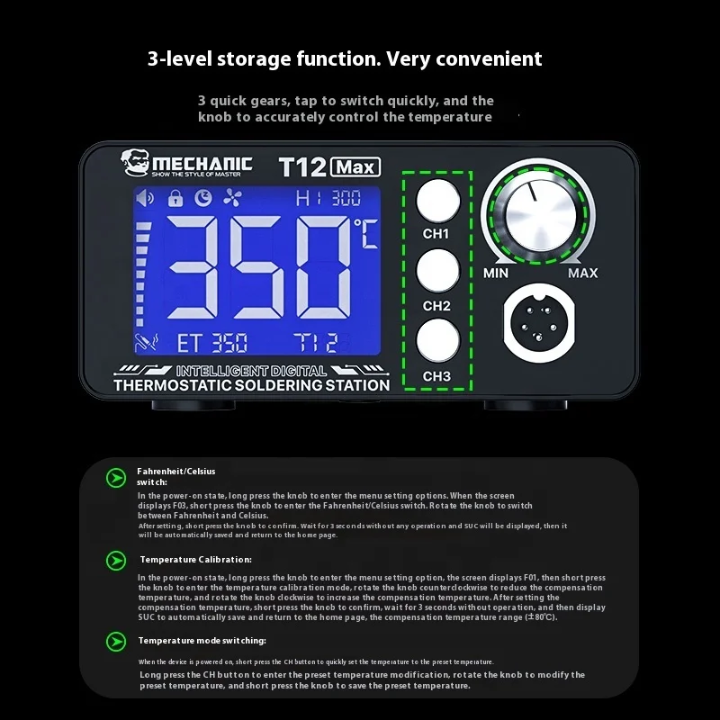Mechanic Intelligent Temperature Control Anti-Static Soldering Station Mechanic Precision T12 Station