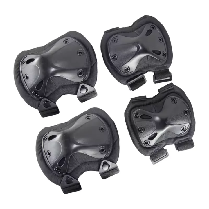 4 Piece Tactical Combat Knee and Elbow Protective Pads.Tactical Knee Pad Elbow Pad Black – Outdoor Airsoft & Sports Protective Gear
