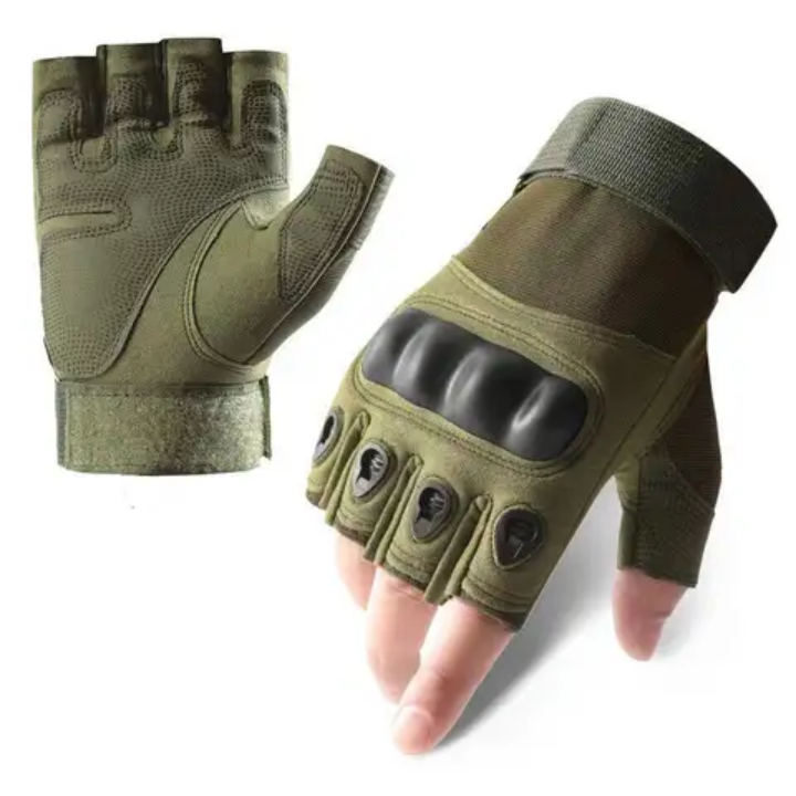 Fingerless Tactical Gloves Military survival Hard Knuckle Anti Slip, Wear Resistant Hard Knuckle Shell Protection Extra Grip