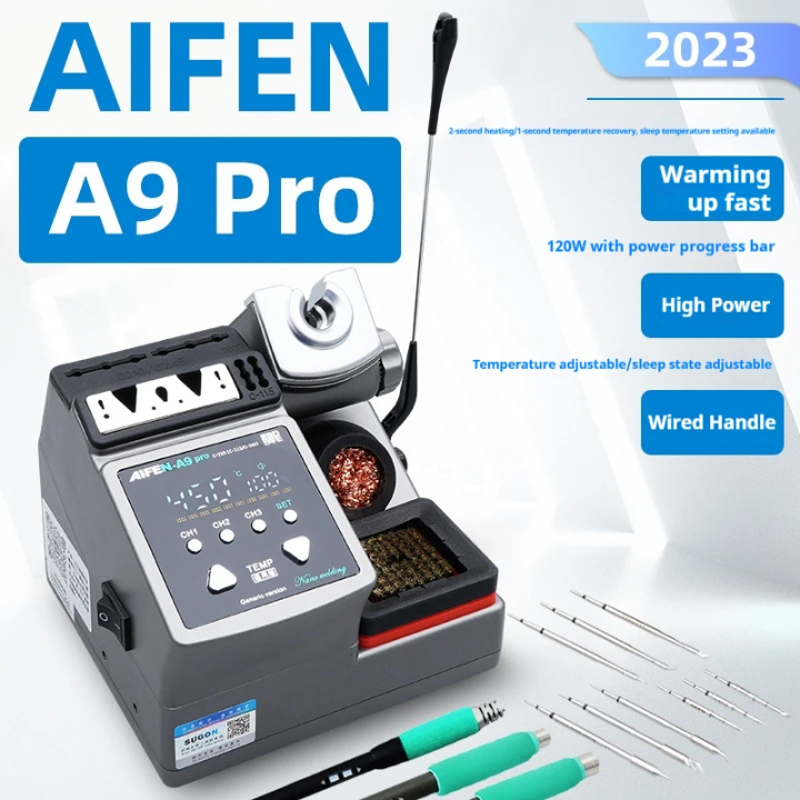 Aifen A9 Pro 2023 Edition Smart Soldering Station Compatible C210 / C115 / C245 Handles