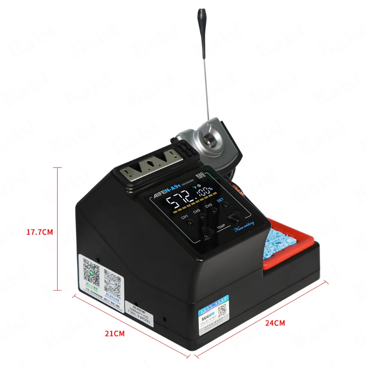AIFEN A9E Soldering Station Compatible Soldering Iron Tip 115/210/245 Handle Control Temperature Welding Rework Station (A9E 210+3tips)