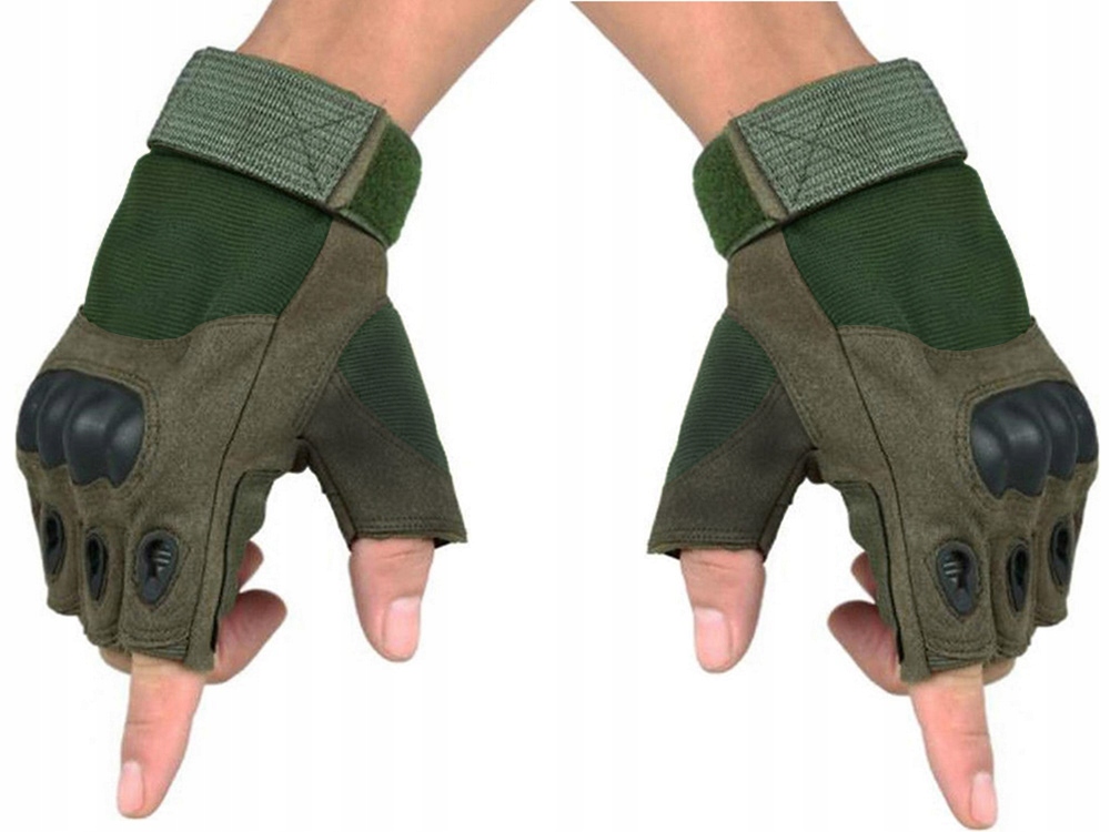 Fingerless Tactical Gloves Military survival Hard Knuckle Anti Slip, Wear Resistant Hard Knuckle Shell Protection Extra Grip