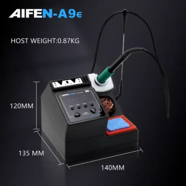 AIFEN A9E Soldering Station Compatible Soldering Iron Tip 115/210/245 Handle Control Temperature Welding Rework Station (A9E 210+3tips)