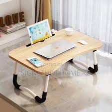 Multi-purpose foldable portable laptop desk study table with tablet slot and drink slot