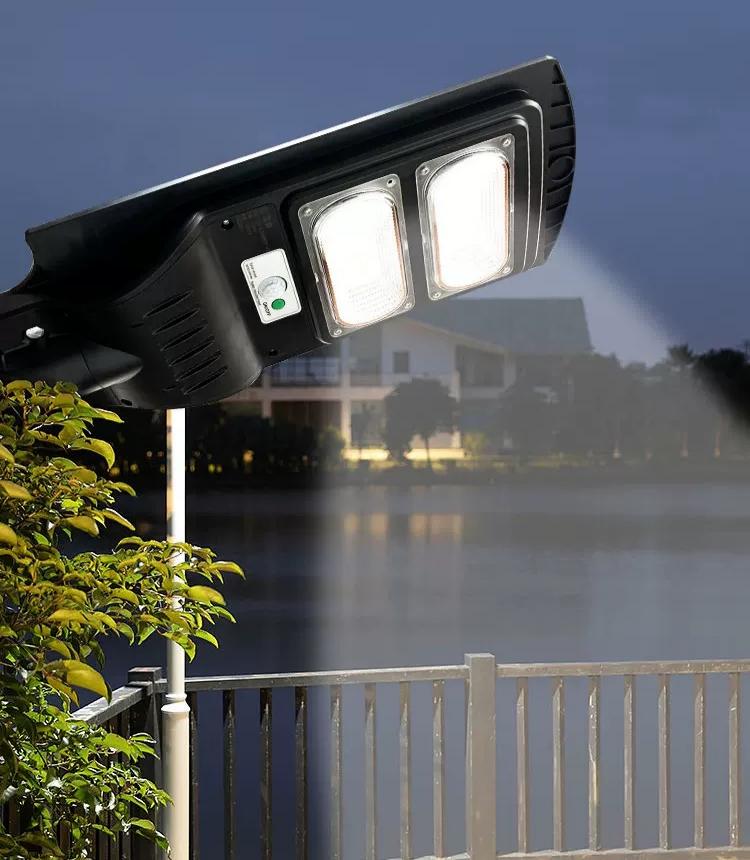 MODI Solar LED Street Light, 6500K Bright White, Remote & PIR Motion Sensor, IP65 Waterproof Outdoor Wall Lamp, Dusk To Dawn Auto Lighting, 12H Long Lasting, Garden Yard Driveway Security Light
