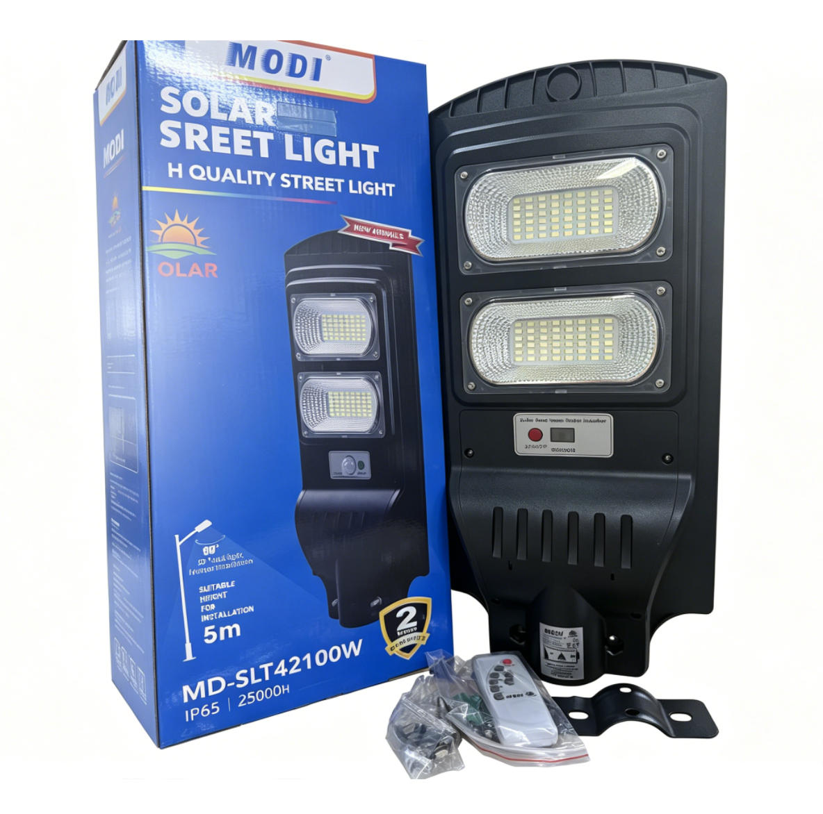 MODI Super Bright LED Solar Light, Street Light Motion Sensor Waterproof Outdoor Lamp for Street, Corridor, Home Courtyard & Rural Use