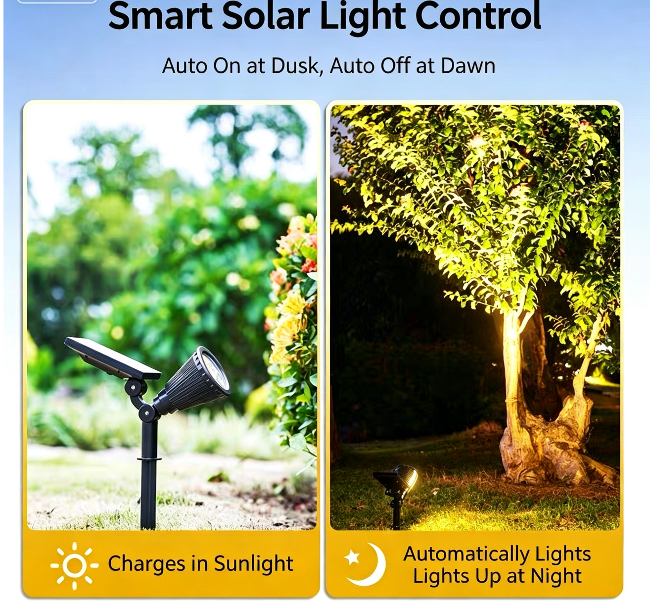 MODI New Super Bright Solar Spot Lights Outdoor, Waterproof Solar Ground Stake Landscape Lamp,  Solar Tree Lights for Garden Yard Patio Lawn Decor