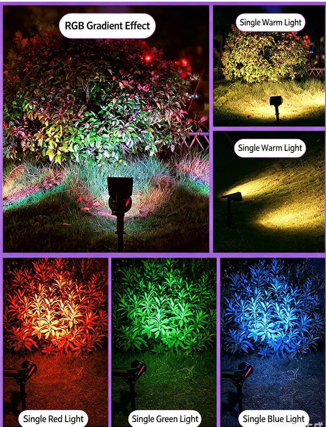 MODI New Super Bright Solar Spot Lights Outdoor, Waterproof Solar Ground Stake Landscape Lamp,  Solar Tree Lights for Garden Yard Patio Lawn Decor