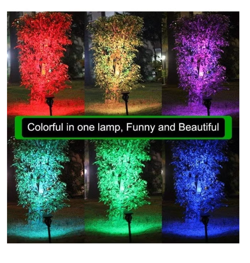 MODI New Super Bright Solar Spot Lights Outdoor, Waterproof Solar Ground Stake Landscape Lamp,  Solar Tree Lights for Garden Yard Patio Lawn Decor