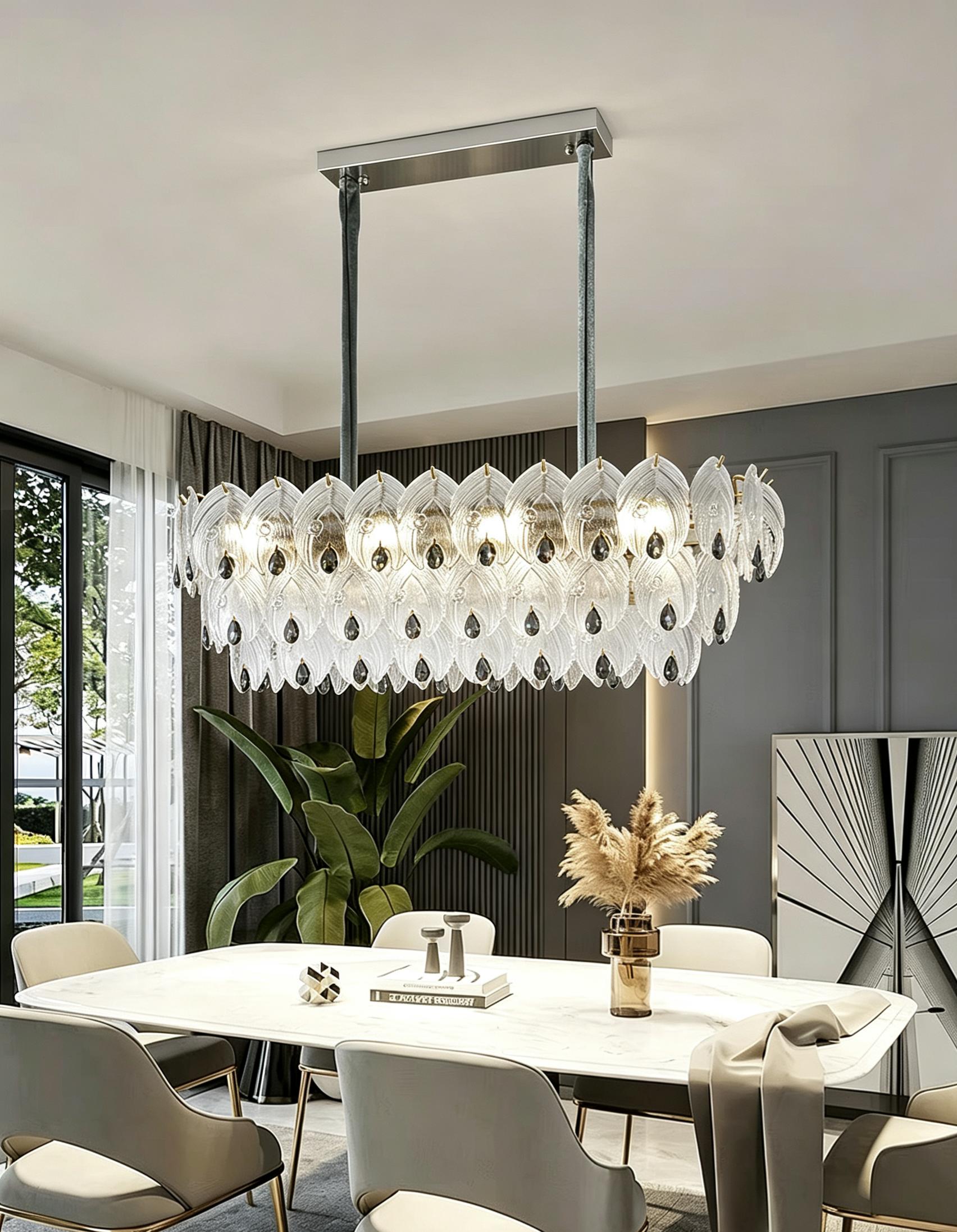 MODI 2026 New Luxury Crystal Chandelier, French Cream Style High‑end Lighting, Modern Light Luxury Simple Lamp for Living Room, Dining Room, Bedroom, Study, Bar Counter & Villa Hall