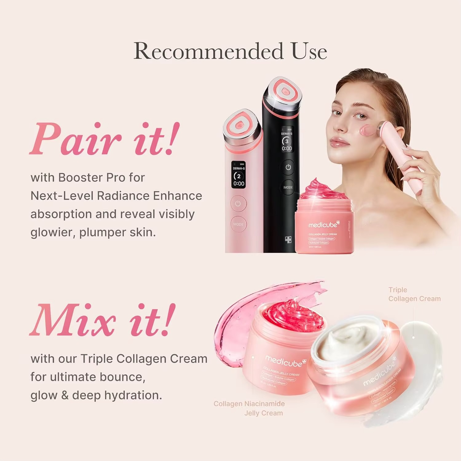 Medicube Collagen Jelly Cream With Niacinamide And Squalane. Moisturizes, Glows, Deeply Hydrates, Removes Wrinkles, Dark Spots, Fine Lines, Improve Skin Elasticity, Firms, Treats Acne, Scars & Evens