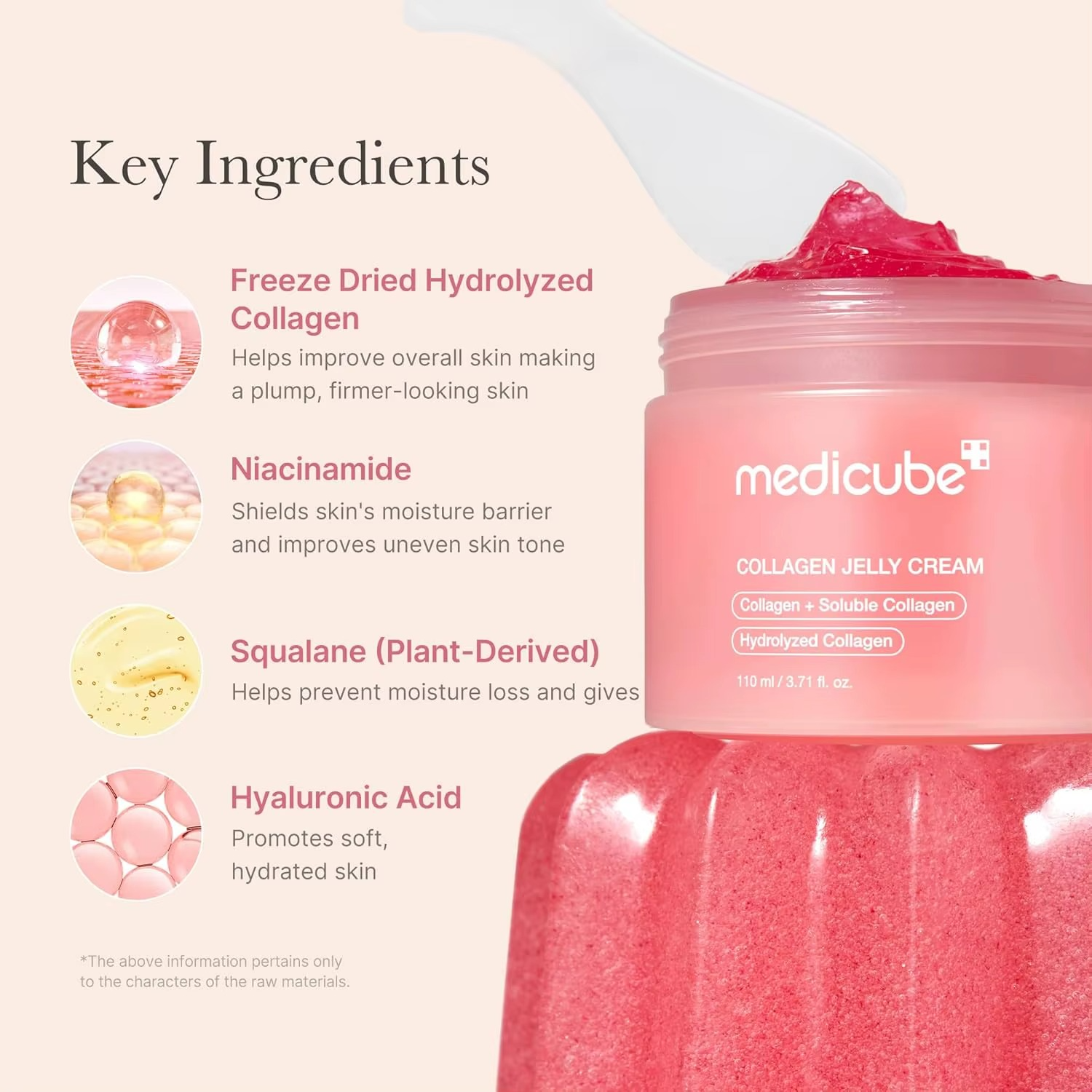 Medicube Collagen Jelly Cream With Niacinamide And Squalane. Moisturizes, Glows, Deeply Hydrates, Removes Wrinkles, Dark Spots, Fine Lines, Improve Skin Elasticity, Firms, Treats Acne, Scars & Evens