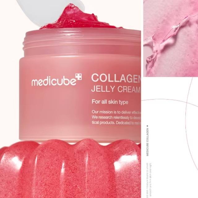 Medicube Collagen Jelly Cream With Niacinamide And Squalane. Moisturizes, Glows, Deeply Hydrates, Removes Wrinkles, Dark Spots, Fine Lines, Improve Skin Elasticity, Firms, Treats Acne, Scars & Evens