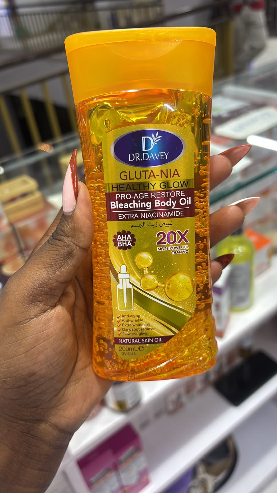 DR. DAVEY Golden Hour Glow Shimmering Body, Gluta Amino Healthy Glow, Gluta-VC Pro Retinol, GLUTA-NIA Bleaching Body Oil