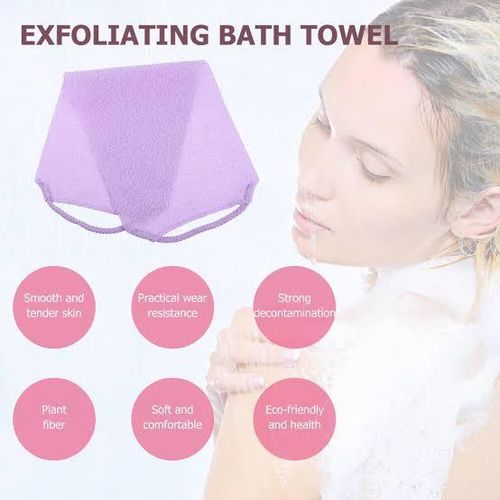 DISCOUNTED DEALS!!!3 Pcs Exfoliating Bath Cloth Bathing Scrubber With Handles Strechable Pull Back Wash Scrub