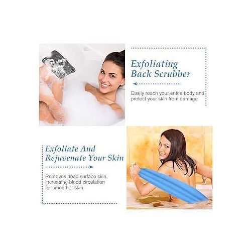DISCOUNTED DEALS!!!3 Pcs Exfoliating Bath Cloth Bathing Scrubber With Handles Strechable Pull Back Wash Scrub