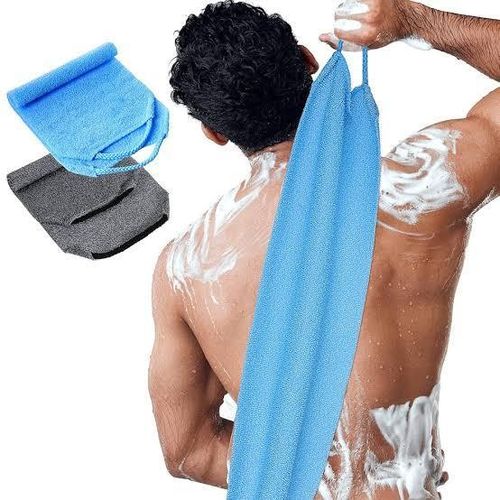 DISCOUNTED DEALS!!!3 Pcs Exfoliating Bath Cloth Bathing Scrubber With Handles Strechable Pull Back Wash Scrub