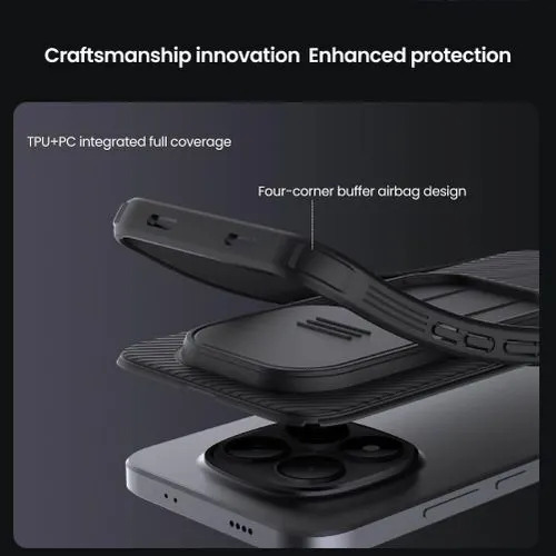 LIMITED DEALS!!!Nillkin CamShield Pro Cover Case with Sliding Camera Protector Shockproof Protective Case for Xiaomi Redmi Note 15 Pro+5G (Redmi Note 15 Pro Plus)/Redmi Note 15 Pro 4G/Redmi Note 15 4G
