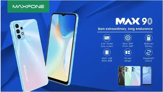 [New Arrivals]NEW MAXFONE MAX 90  SMART PHONES 6.26'' BATTERY 4050MAH TWO SIM CARD/DUAL SIM REAR FINGERPRINT STORAGE 8GB ROM 1GB RAM CHEAP/AFFORDABLE SMART PHONE MOBILE