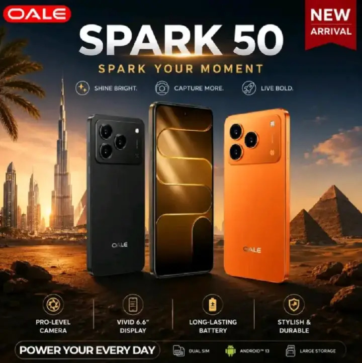 TIME LIMITED DEALS!!!OALE SPARK 50 SCREEN 6.6’’ STORAGE ROM 64GB+4GB RAM FINGERPRINT UNLOCK CAMERA FRONT 5MP+BACK 8MP HIGH CAPACITY BATTERY 5075MAH ANDROID 13 SMART PHONE