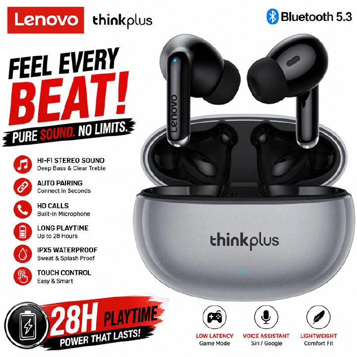 Lenovo XT88 Bluetooth Earphone Wireless Earphone 9D Stereo Sports Waterproof Wireless Earbuds Bluetooth 5.3 Headset With Mic