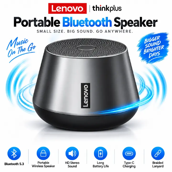 Lenovo K30/K3 Pro Portable Bluetooth Wireless Speaker Waterproof USB Outdoor Loudspeaker Music Surround Bass Box Speakers