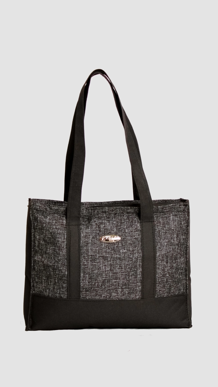 dark gray tote bag