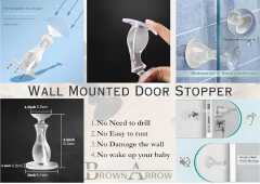 8.5cm long strong adhesive silicone door stopper,no ned to drill,doesnt damage the ball