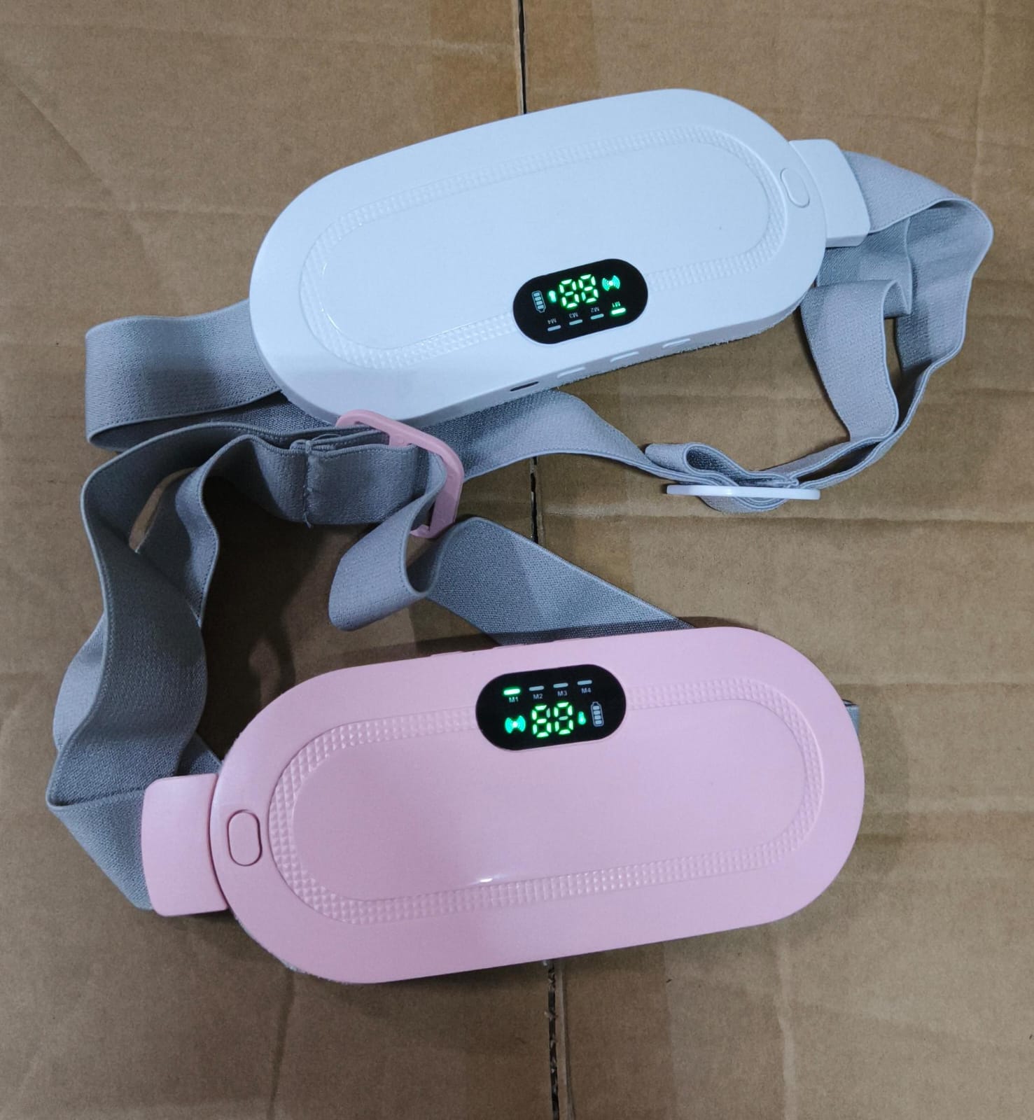 RESTOKED!Rechargable portable cordless Menstrual belt period pain relief waist pain cramps 4vibrating massage modes,3 heat levels,vibrating abdominal massager electric device portable cordless
