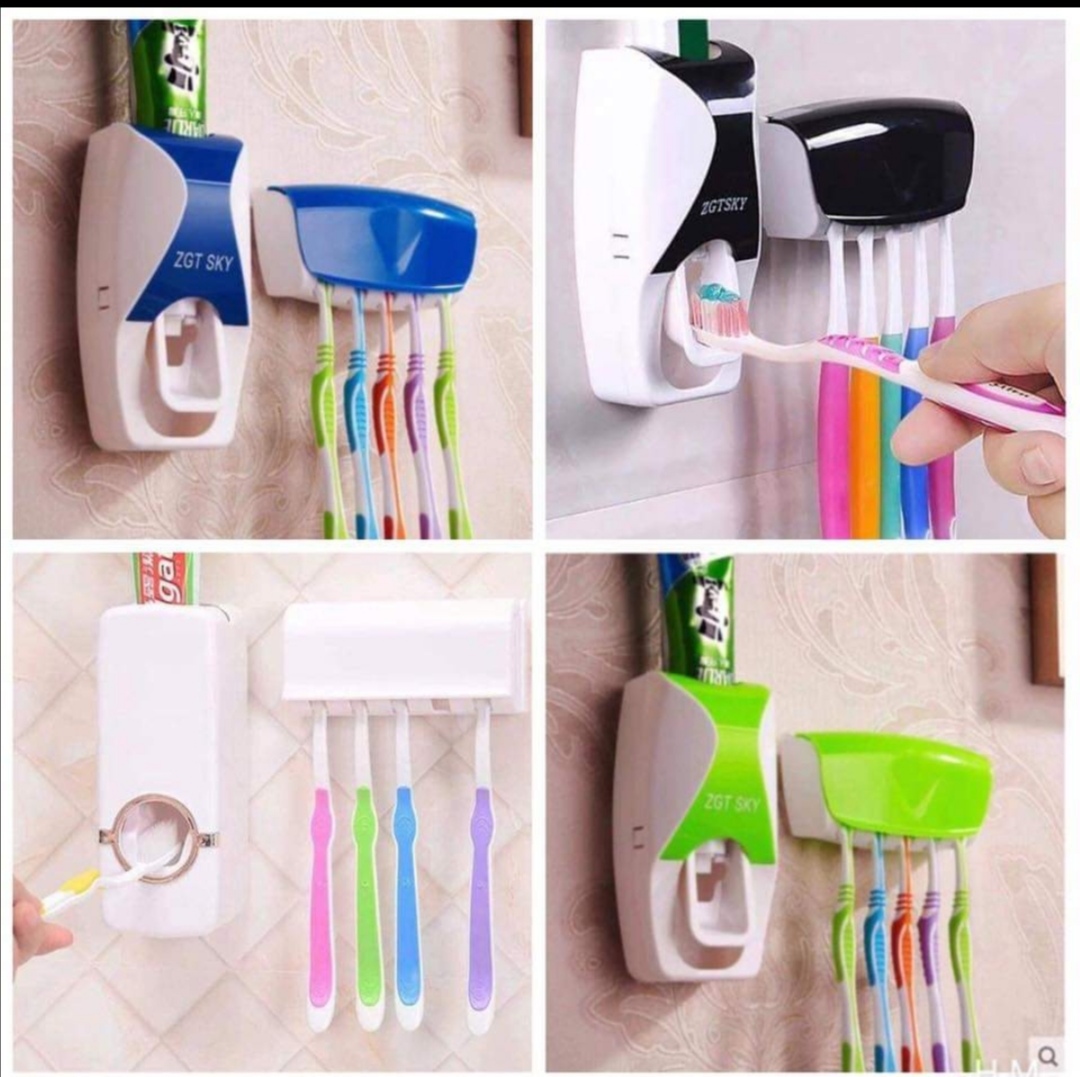 CLEARANCE SALE!Toothpaste dspenser+5pcs toothbrush holder
