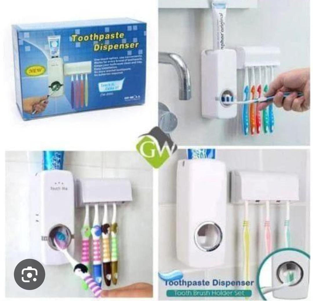 CLEARANCE SALE!Toothpaste dspenser+5pcs toothbrush holder