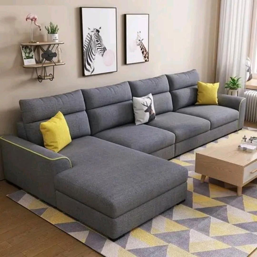 !ON OFFER! Quality 6 seater  L Shaped Fabric Sofa