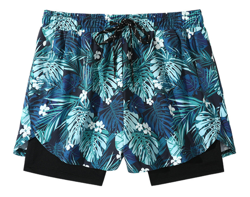 Adult Men's Swimming Trunks 2026 🏊 Men’s Double-Layer Swimming Trunks 🌊Step into summer with a stylish and youthful look 😎. These men’s swimming trunks feature a sleek black design.