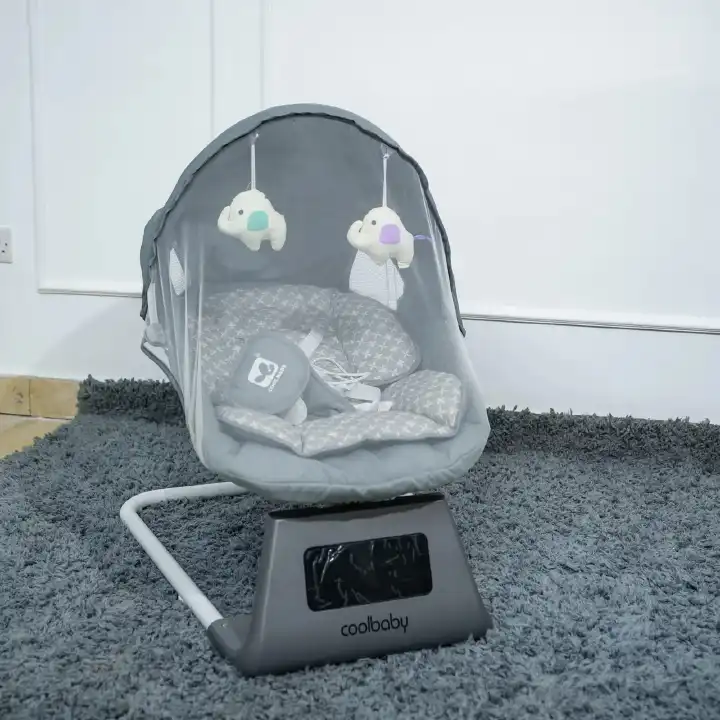 NEW MODEL 4 in 1 Deluxe Baby Swing Classic Baby Rocking Chair with Remote Control 5 Speed Reclining Seat Safety Belt Comfortable Newborn Infant