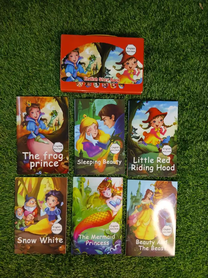 6 in 1 Classic Fairy Tale Story Books Set Illustrated Bedtime Moral Stories for Kids Ages 3-8 Years English Reading Books