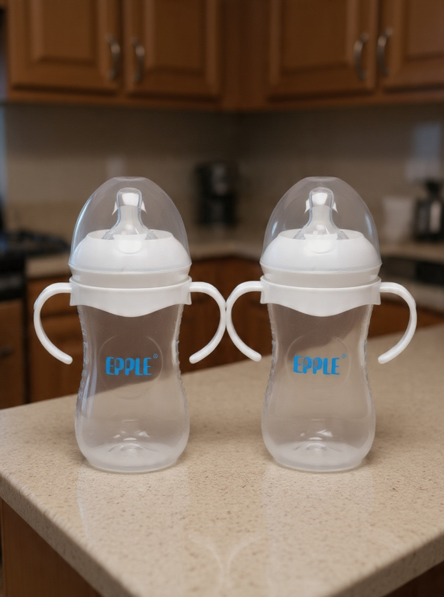 260ml Baby Feeding Bottle BPA Free Newborn Infant Milk Feeder Portable Baby Bottle with Comfortable Nipple Kids Feeding Bottle for Home Travel