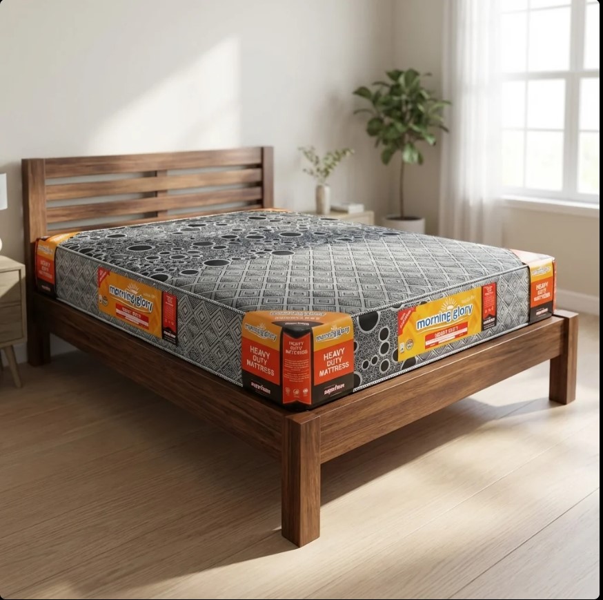 Johari 8-Inch Orthopedic Fibre Mattress – Medium Density Quilted Top, Breathable F-Fiber Build, Sizes (3by 6), (3.5by 6), (4by 6), (5by 6), (6by 6) – 3-Year Warranty Included