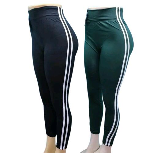 🔥 COLOUR POP! Women's High-Waisted Cotton Stretch Leggings – Classic Double Side Stripe Design Colorful Casual Fitness Tights