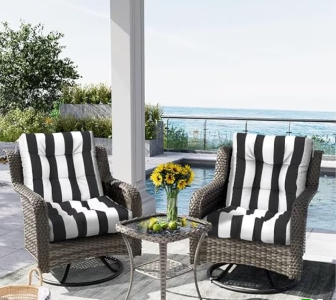 2PCS Tufted Floor Chair Cushions – 21" x 21" x 21" x 4" Thick(NO CHAIR)