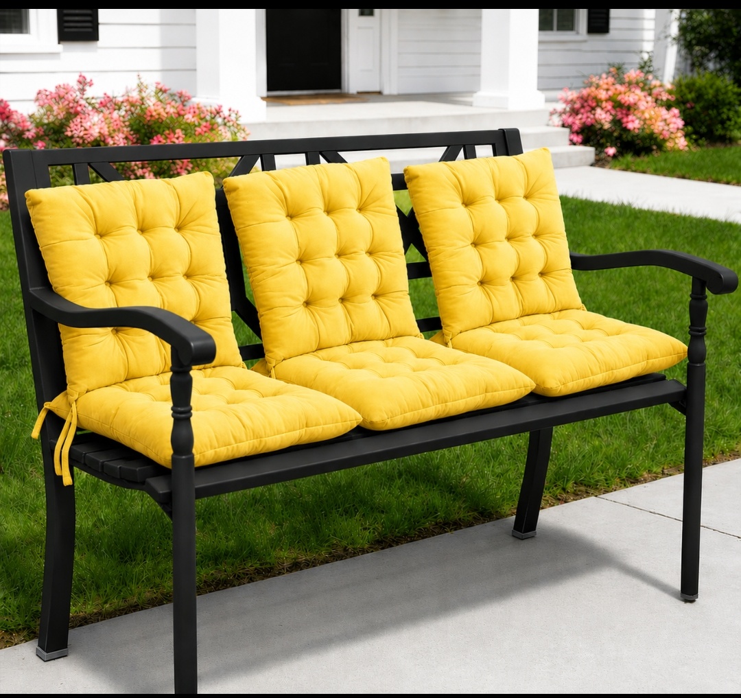 6 Pack Velvet Square Plush Seat Cushions with Anti-Slip Ties, Square Velvet Seat Cushion, for Outdoor Bench, Dining Chairs, Garden Decorative Throw Pillows, Patio Chairs, Long Sitting.